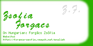 zsofia forgacs business card