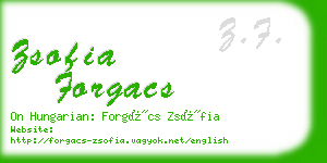 zsofia forgacs business card